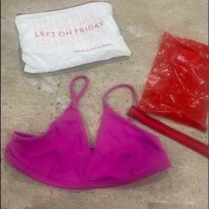 Left on Friday Sweet Victory Hot Pink Swim Top